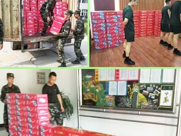 頂真飲品“八一”擁軍慰問活動，共敘濃濃軍民情！